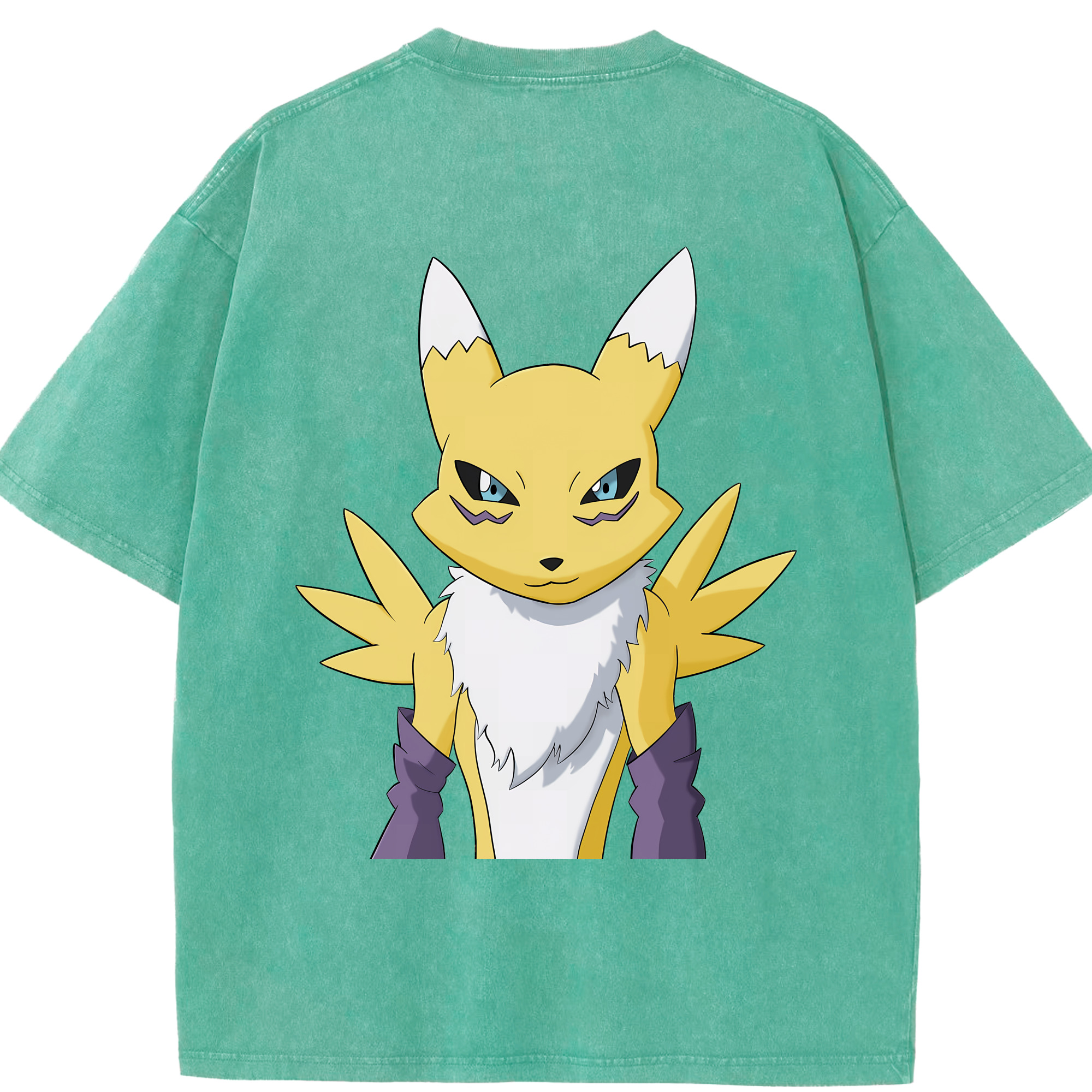 （画像用） Digimon デジタルモンスター/デジモン 綿100% ヴィンテージ風 半袖Tシャツ（背面プリント）